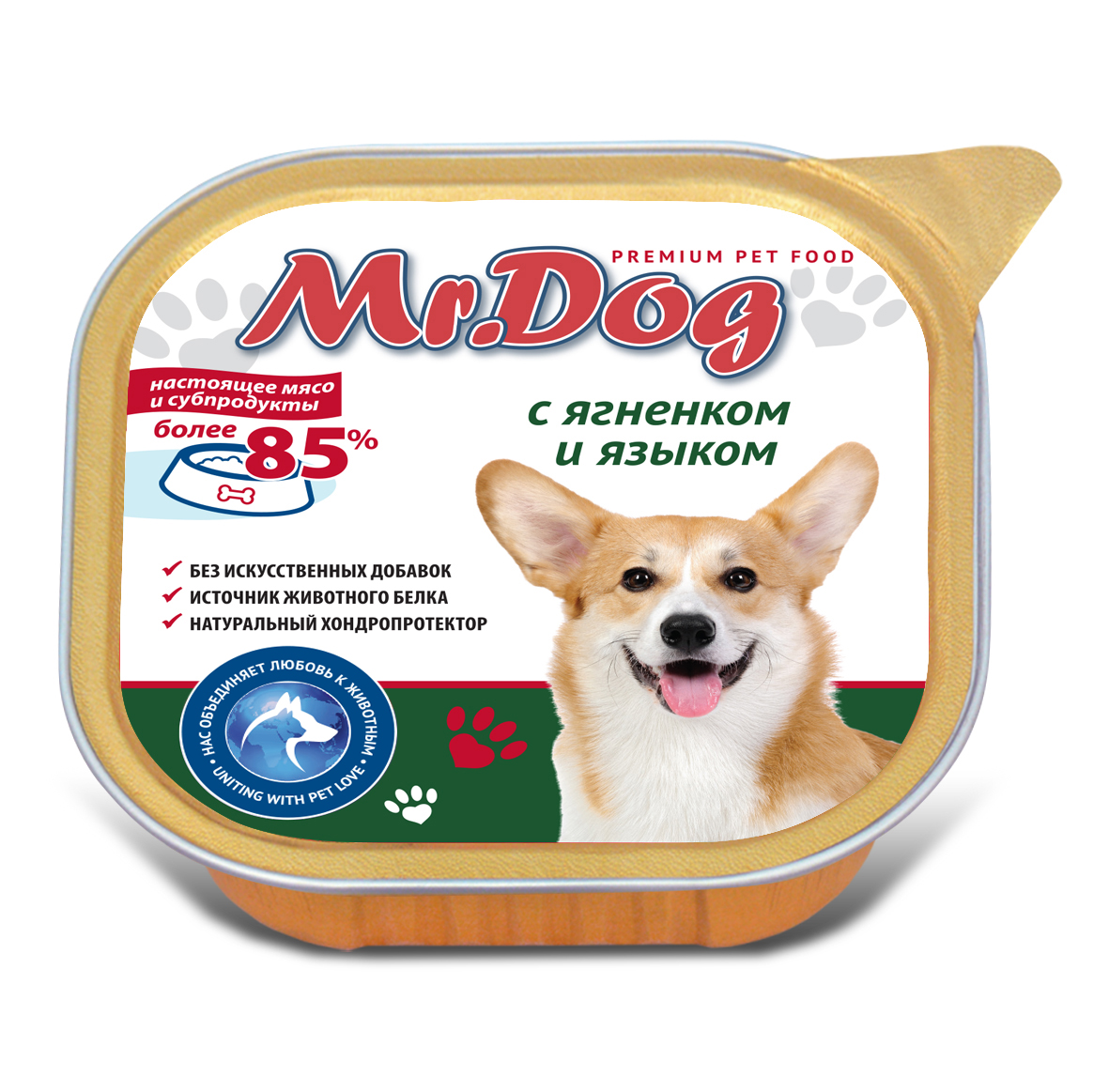 картинка Mr.Dog с ягненком и языком, 300 гр. Ламистр от магазина PFMrus