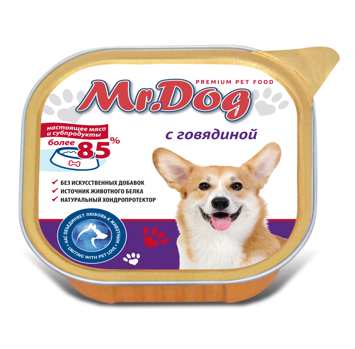 картинка Mr.Dog с говядиной, 300 гр. Ламистр от магазина PFMrus